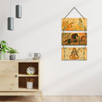 Artvibes Depicts Radha Krishna & Saraswati Wall Hanging Home Decorative Wall Art for Living room | Spiritual Decor Items | Wall Poster | Artwork| Stylish Modern Decor Item | Gift Items (WH_9437N)