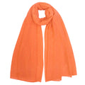 Lina & Lily Solid Shimmer Sparkle Glitters Sheer Maxi Shawl Head Scarf Hijab (#33 NEON ORANGE)