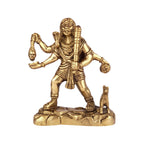 ARTVARKO Brass Idol Kaal Bhairav Murti Kalbhairav Bhairo Baba Kaala Bhairava Sculpture Mahakal Diety Avatar of Lord Shiva with Dog Height 7 Inch