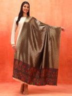 Pashmoda Women Silsila Zari Kaani Fine Wool Shawl (Size: 40x80in, 101x203cm) ZSS03