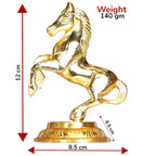 KridayKraft Jumping Horse Metal Statue for Wealth Table Top Figurine for Living Room Bedroom Home Office Animal Decorative Showpiece Feng Shui Vanstu Sculpture for Gift Purpose.