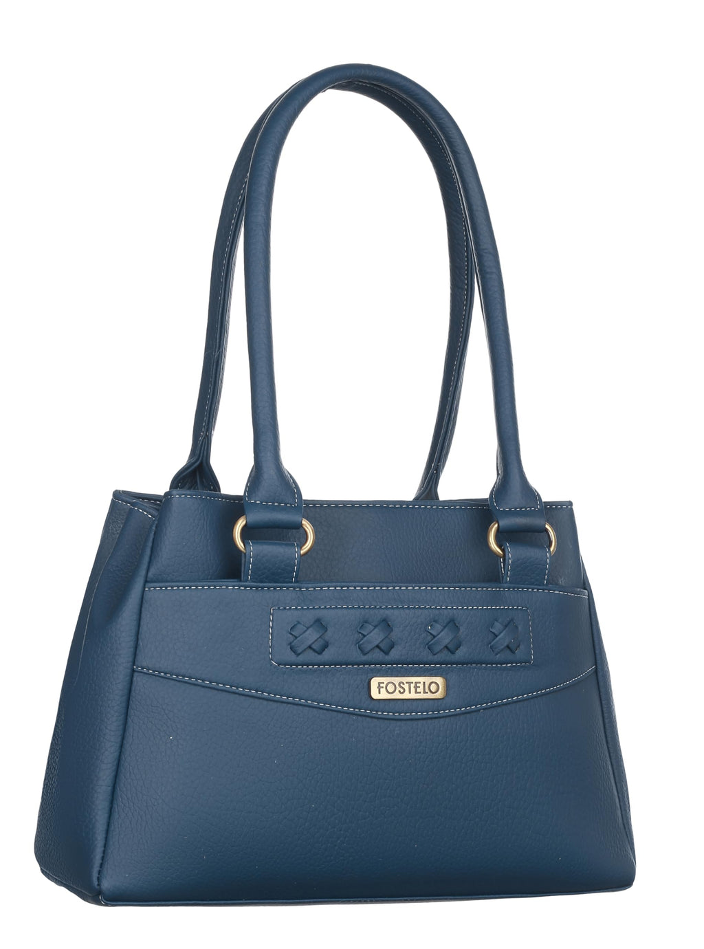 Fostelo Women's Maria Satchel Tote Handbag for Women | Ladies Purse | Stylish Shoulder Bag | Gift For Women | Blue