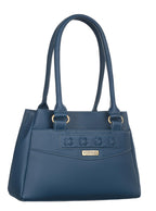 Fostelo Women's Maria Satchel Tote Handbag for Women | Ladies Purse | Stylish Shoulder Bag | Gift For Women | Blue