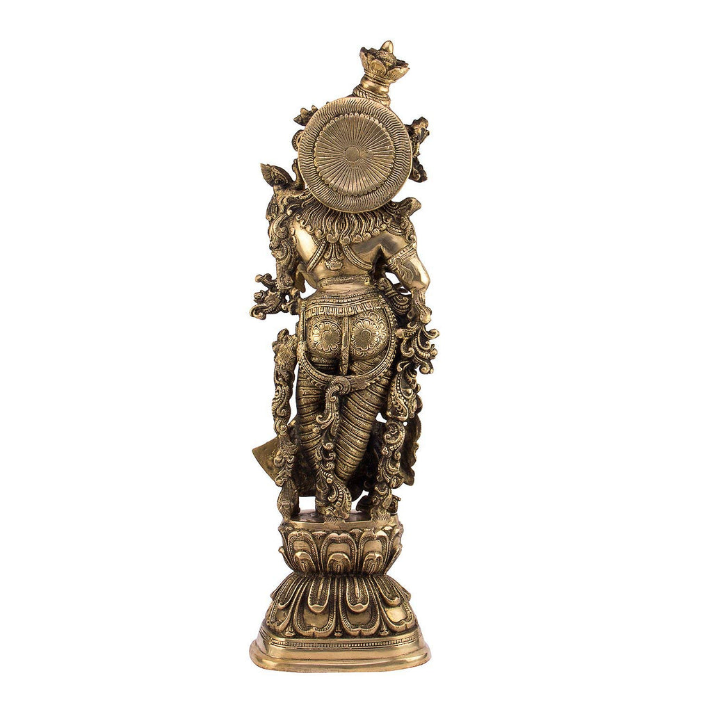 ARTVARKO Brass Radha Krishna Murti for Gift Idol for Mandir Temple Worship Home Decor Gifting Decorative Figurine Traditional Large 29 Inches