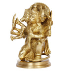 ARTVARKO Brass Panchmukhi Hanuman Showpiece Figurine Sculpture Home Decoration & Gifting Purpose Size 9 Inch