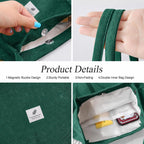 Kawn Women Corduroy Western Tote Bag Canvas Shoulder Cord Purse Reusable Shopping Bag Grocery Bag Large Capacity Washable Handbag Girls Shoulder Bag With Inner Pocket For Daily Use Work Travel (Green)