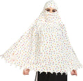 Sclout Soft Cotton Breathable Sun Protection Scarf Dupatta Usable for vehicle Driver | White Printed Design Stoles | Universal Size | For Girl & Women | Light Weight (Scarf - Heart)