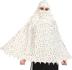 Sclout Soft Cotton Breathable Sun Protection Scarf Dupatta Usable for vehicle Driver | White Printed Design Stoles | Universal Size | For Girl & Women | Light Weight (Scarf - Heart)