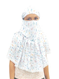 HETVIN Cotton Face Scarf for Girls – Soft, Breathable, and Adjustable – Perfect for Outdoor Activities, Travel, and Everyday Wear – Protection Against Dust, Wind, and Sun (Music baby Scarf)