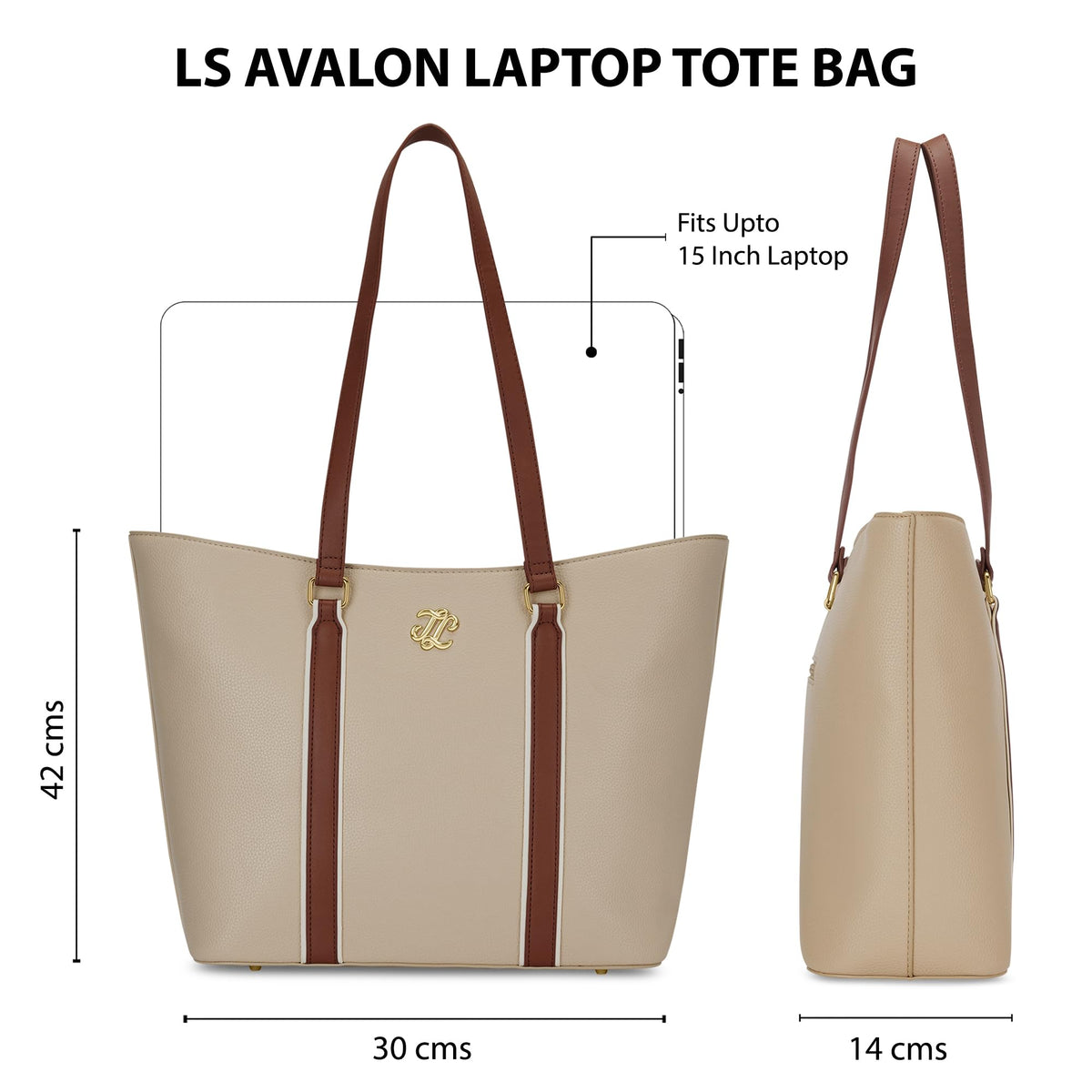 Lavie Signature Women's Avalon Laptop Tote Handbag | Fits Upto 15 Inch Laptop | Laptop Bag for Work | Ladies Purse | Stylish Shoulder Bag | Gift For Women
