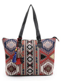 Anekaant Tribal Multi & Black Ikat Cotton Jacquard Tote Bag