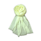 FAHABO Scarf Woman Voile Cotton Scarves with Rhinestone Embellishments | Hijab Scarf | Headscarf | Neck Scarf | Stoles | Wraps Size 71 L x 32 W (Icy Yellow)