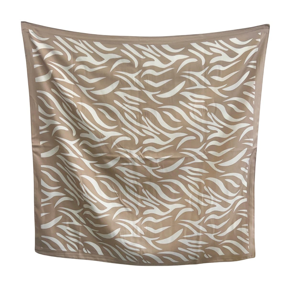 CrossKulture Printed Poly Silken feel Scarf Stole for Women | Stylish, Soft, & Lightweight | Satin Feel Neck, Hair & Head Scarf for Women | Square Silk Stole for Handbag (Colour74)