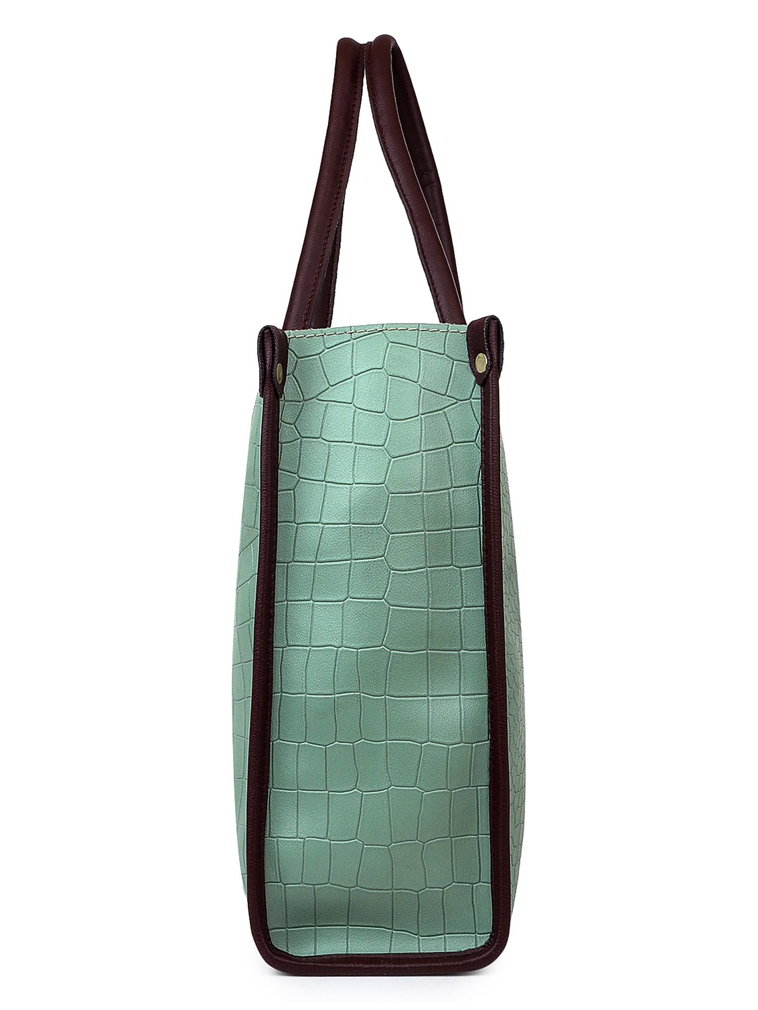 LEGAL BRIBE Women Crock Style Classic Tote Bag (Green)