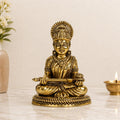 SVARUP Fine Brass Maa Annapurna Murti Devi Annapoorna Idol MATA Annapurneshwari Annada for Temple Home Office Decor Gift 3 Inch