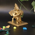 ARTVARKO Pure Brass Garuda Vishnu Vahan Eagle Idol Lord Garud Deva for Temple Home Décor Vaastu Gifting (9.5x11x13 Cm)