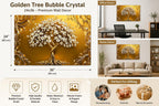 HighMark Gifts Golden Tree Bubble Crystal Wall Painting 24 x 36 Inches | Premium Decorative Scenery Wall Art | Waterproof & Easy to Clean | Luxury Wall Decor for Living Room, Bedroom, Office & Hotel