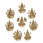 ARTVARKO Brass Ashtalakshmi Laxmi Set of 8 Pcs Ashta Lakshmi Wall/Door Hanging Luxmi for Home Office Décor Gift (Each Idol 4.5x5.5 Inch)