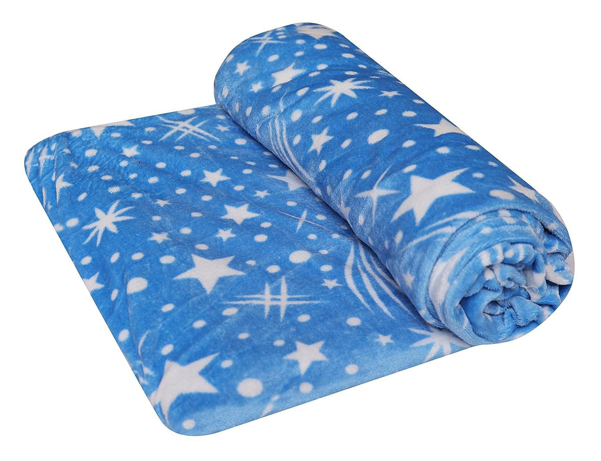 NAYU Cozy Heaven Super Soft Double Bed Fleece Blanket (90x100 Inch | Ultra-Soft Fluffy Mid-Winter Blanket for Home & Bedroom | Lightweight & Comfortable Bedding (White) Kafalo