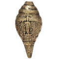SVARUP Brass Vishnu Virat Roop Shankh Wall Hanging Conch Table Top 10 Inch Gold Standard 1 Pcs