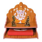 kriyanta Wooden Beautiful Plywood Mandir Pooja Room Home Decor Office OR Home Temple Wall Hanging Product. (D D Temple Red 230)