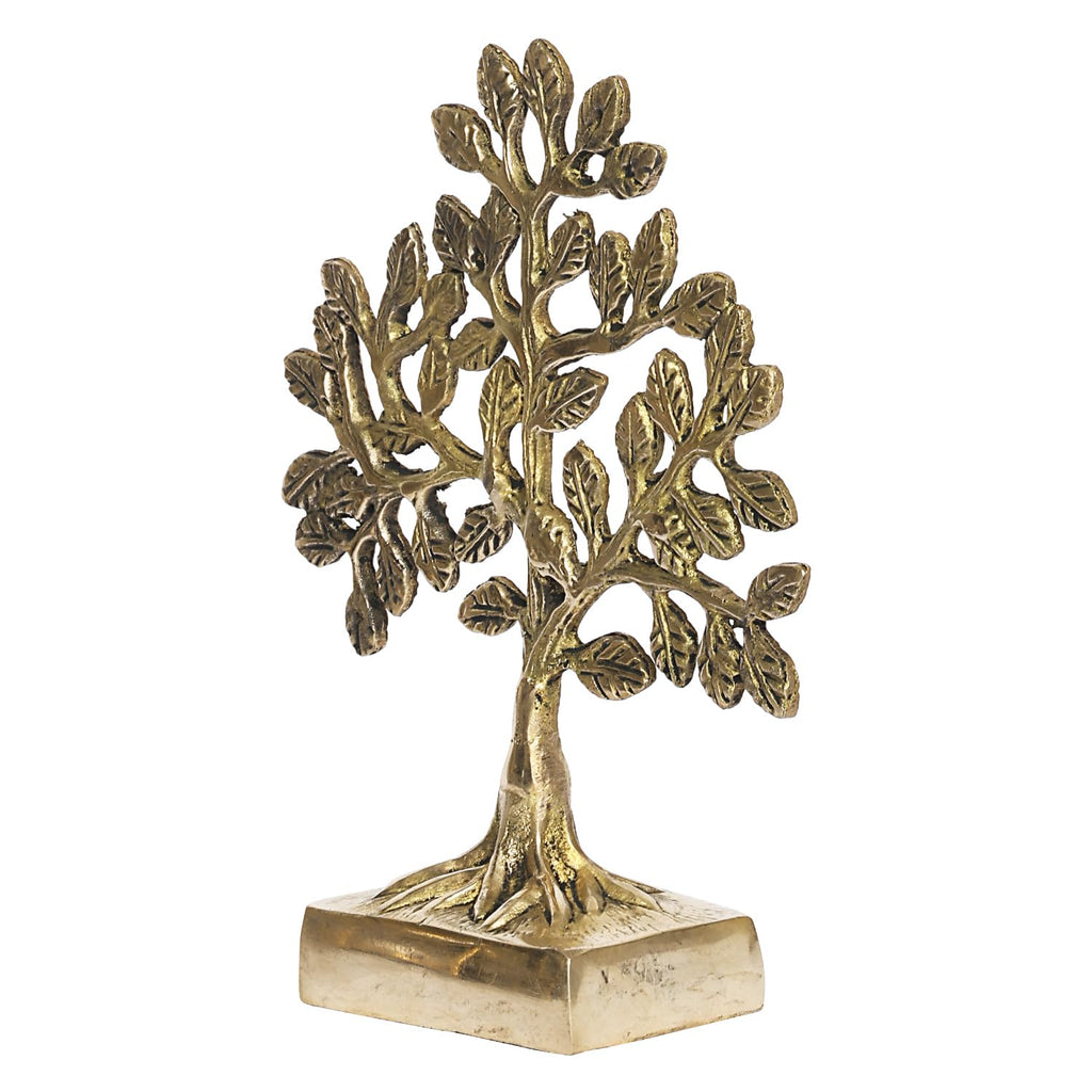 ARTVARKO Brass Kalpavriksha Tree of Life Vastu Fengshui Good Luck Decor Showpiece Gift 7 Inch