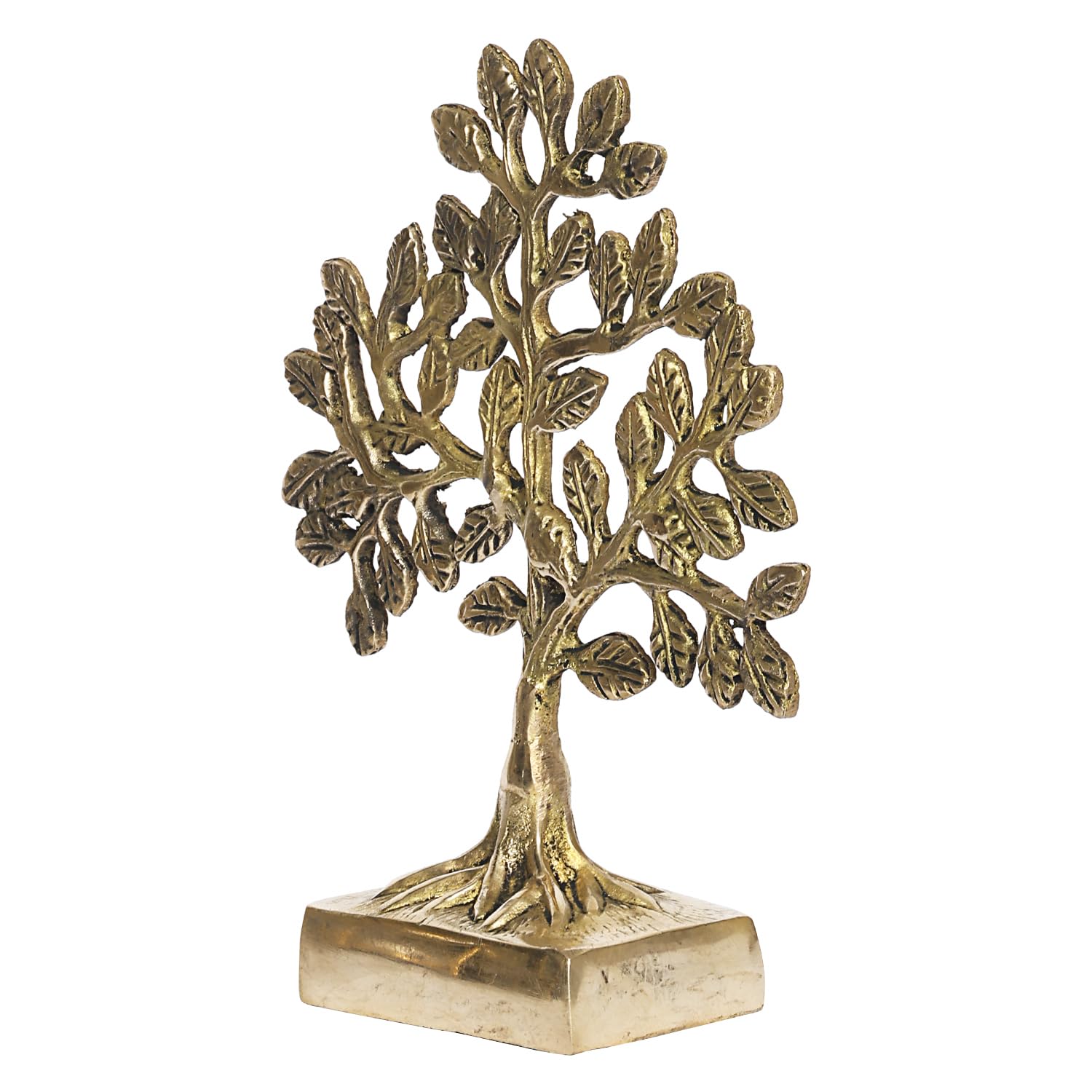 ARTVARKO Brass Kalpavriksha Tree of Life Vastu Fengshui Good Luck Decor Showpiece Gift 7 Inch