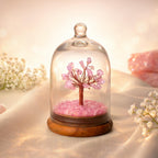 Astrotalk Rose Quartz Dome Crystal Tree | Nurture Bonds & Inner Peace | Feng Shui Items for Good Luck | Housewarming Gifts | Aesthetic Home Decor Items | Valentine Gift for Girlfriend