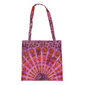 Ravaiyaa - Attitude is everything Cotton Shoulder Bag/Tote Bag For Women| Printed Multipurpose Handbag With Top Zip | Best For Shopping, Travel, Work, Beach, Office, College (Purple Peacock Mandala)