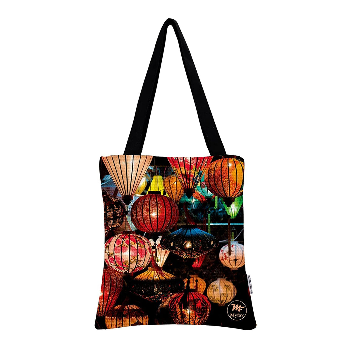 MY FAV Cotton Printed Canvas Tote Bag, for Travel,Yoga, Gym, Sports | Designer Shopping Bag | Compact, Lightweight and Eco-friendly - Capacity15kgs (6 Month Warrenty) - Pack of 2