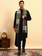 Pashmoda Men Floral Sonata Royal Fine Soft Bamboo Fibre Stole, Multicoloured Design, Evening Wrap, Luxury Pashmina Style Scarf, Wrap, Sustainable and Natural Fabric (Size 28x80,Multi colour) MISST32