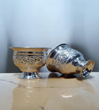 Sigaram 2 Inch German Silver Kum Kum Cup for Home Office and Temple Pooja Decore K3116