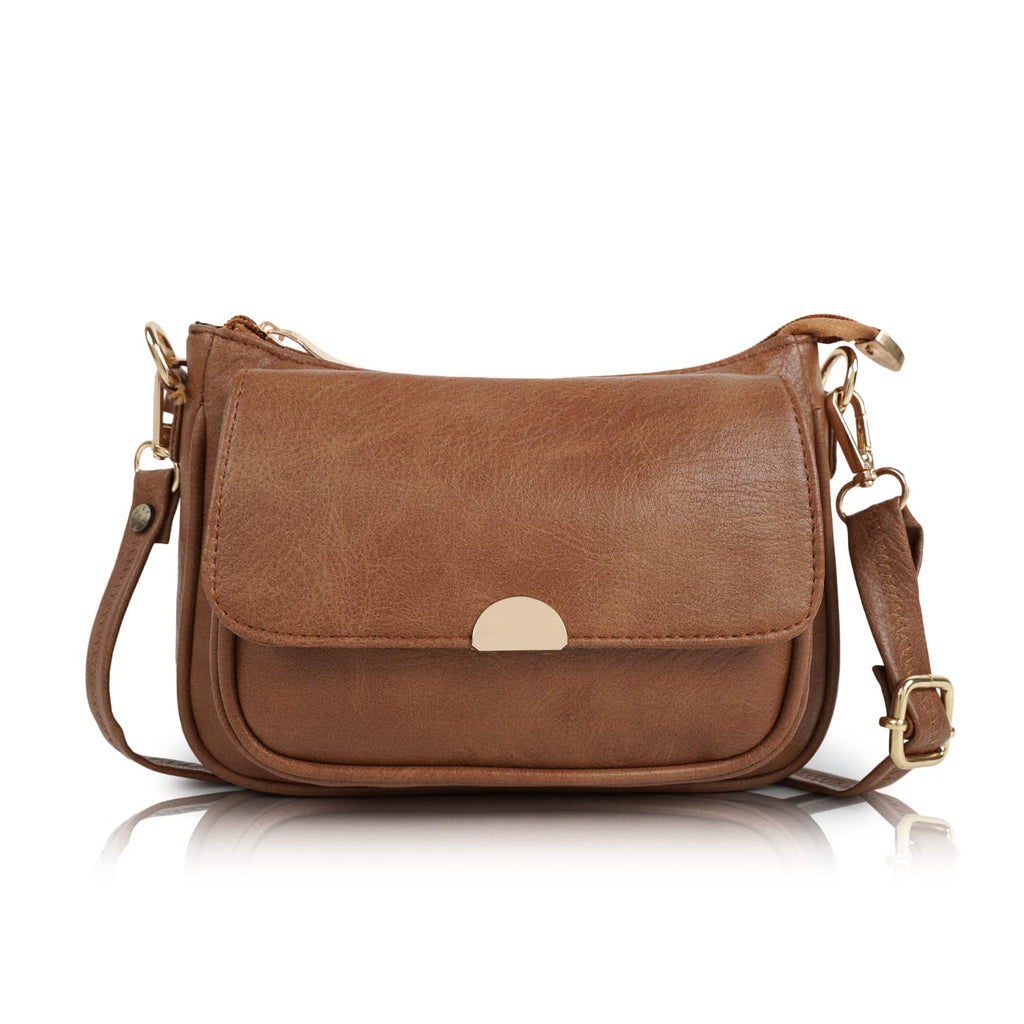 LANCER Hobo Crossbody Shoulder Bag for Women & Girls – Stylish Tote Sling Handbag with Adjustable Strap | Ladies Purse, Travel Casual Office Bag (Tan)