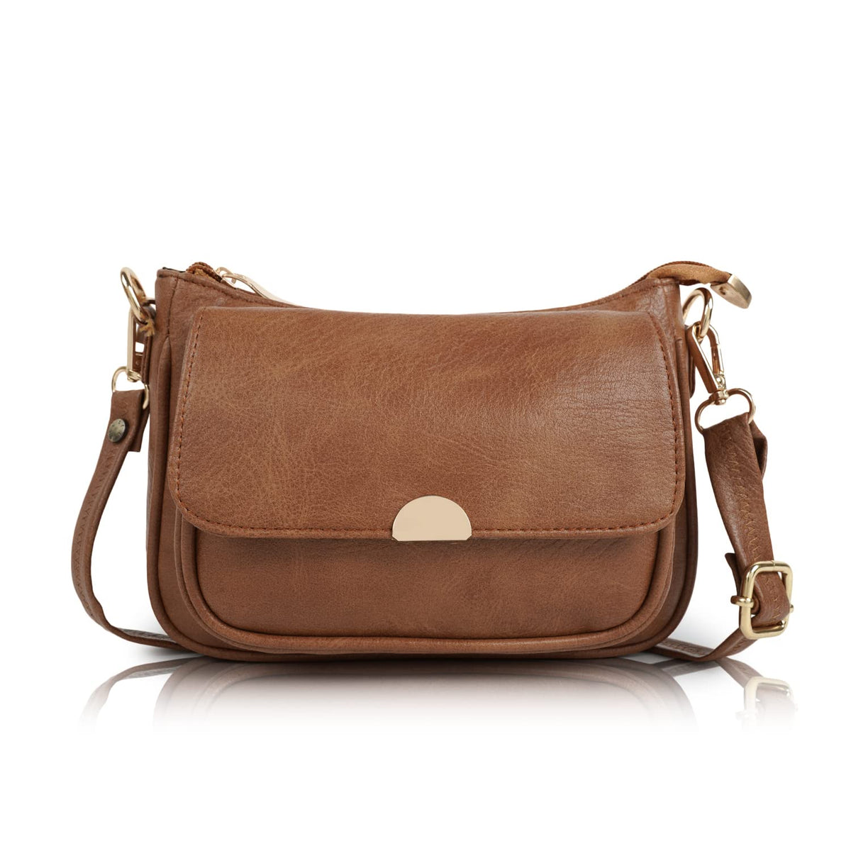 LANCER Hobo Crossbody Shoulder Bag for Women & Girls – Stylish Tote Sling Handbag with Adjustable Strap | Ladies Purse, Travel Casual Office Bag (Tan)