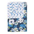 Divine Casa 120 GSM Microfiber Single Dohar | Soft & Lightweight Revesible Blanket | Cozy & Breathable | All-Season Comfort | 210 x 140 CM | Floral Pattern | Celestial Gray Blue Kafalo