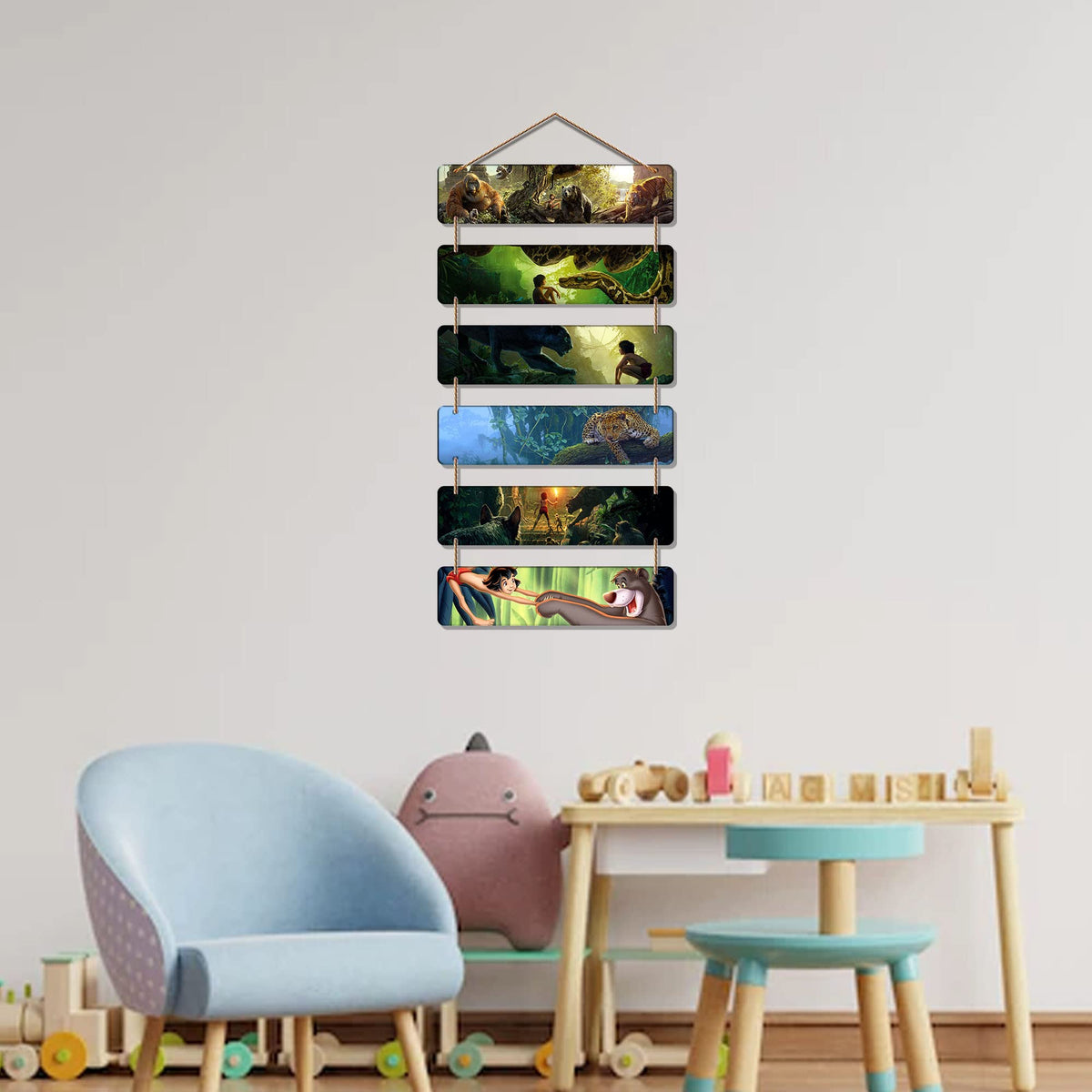Artvibes Decorative Wall Hanging Wooden Art Decoration item for Living Room | Bedroom | Home Decor | Gifts | Quotes Decor Item | Wall Art For Hall | Mdf Wall Decoration, Set of 6 (WH_3292NR)