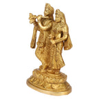 SVARUP Brass Radha Krishna Murti in Gold Color Height 7 Inch