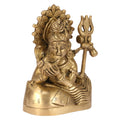 ARTVARKO Brass Lord Shiva Shiv Drinking Halaahal Bhole Nath Idol Statue Home Mandir Puja Temple Gift Gold Color 6.5 Inch