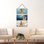 Artvibes Shree Radha Krishna Religious Wooden Wall Hanger for Home | Spiritual Decor Items | Religious Wall Art | Wall Poster | Artwork| Stylish Modern Decor Item | Gift Items (WH_9455N)