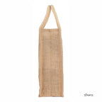 Sangra Multicolor Jute bag for Women and Men Lunch Bag with Zip and Handle Reusable Tiffin Bag Shopping Grocery Bag (Rangoli)