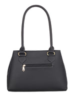 Fostelo Women's Maria Satchel Tote Handbag for Women | Ladies Purse | Stylish Shoulder Bag | Gift For Women | Black