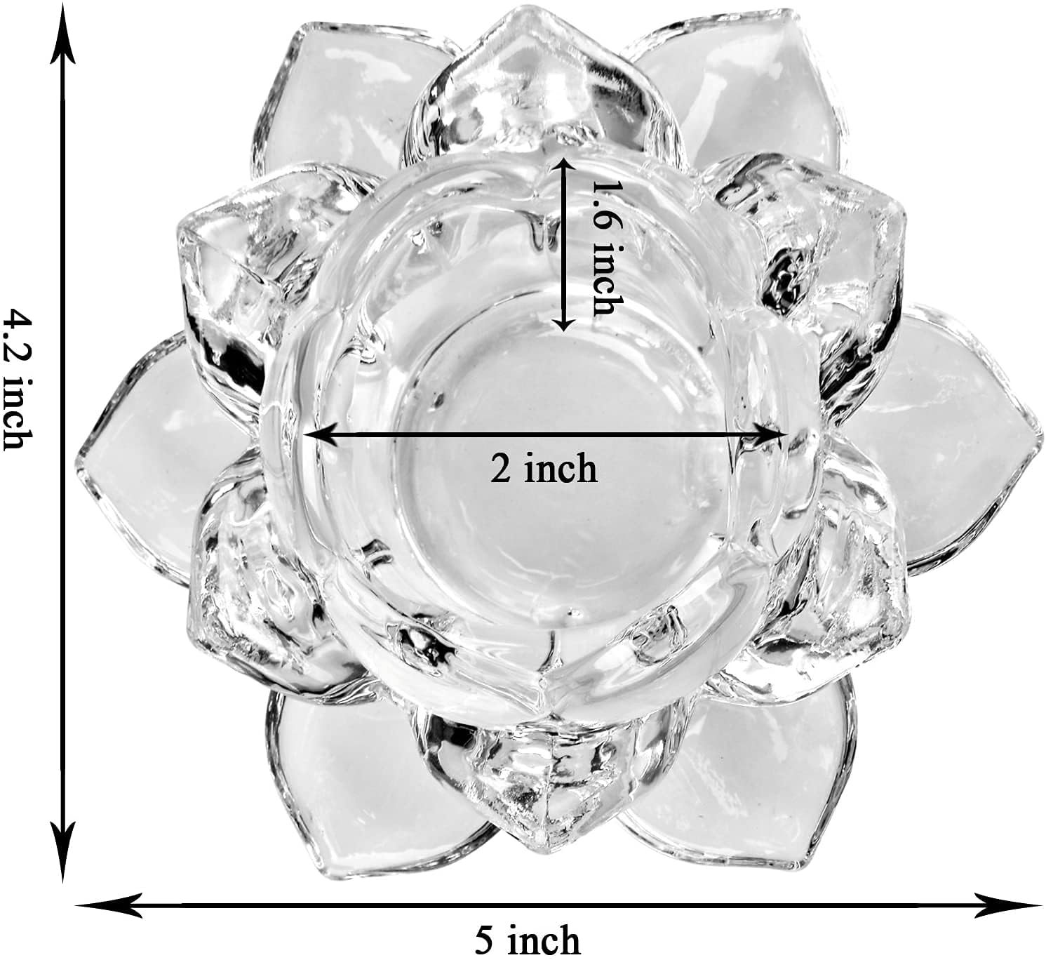 Livaas Lotus Tealight Candle Holder/Feastive Decoration Items for Home Decor/Candle Stand/tealight Holder Set of 6