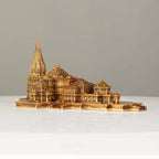 Artarium Ram Mandir Ayodhya Model for Home Temple (Length: 6 Inch), Resin Ram Lalla Temple Replica Decorative Showpiece for Pooja Room, Mandir, Home Decor & Spiritual Gift