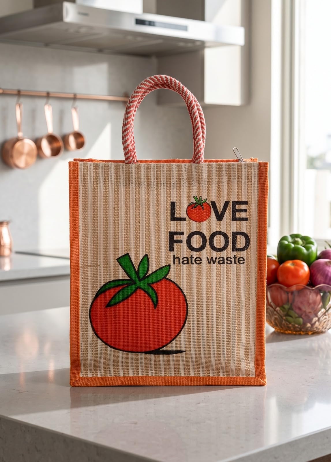 NEXUS Love Food Re-usable Jute Bag