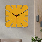 VIBECRAFTS Square Shape Modern Style Wooden Wall Clock for Home Decor, Office, Living Room, Bedroom, Cafe's, Gifts (WWCVC1Pcs_10013)