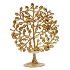 ARTVARKO Brass Decorative Kalpavriksha Tree of Life Flowers Candle Tea Holder Handicraft Product Decorative Table Top Decor Life Vastu Remedies for Home and Office 8.5 Inches