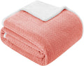 A Brand New - Umi Sherpa Fleece Blanket for Winter Double Size 220GSM, Super Soft AC Blanket King Size Bed, Ideal for Mild Winters, 88x90 inches (Orange & White, Double) Kafalo