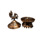 Kridaykraft Metal Copper Color Finish Dhoop Dani | Bakhoor Holder | Loban Burner | Incense Holder, for Poja Room
