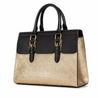 LOVHIDE Women’s Handbag Stylish Tote Bag for Women Elegant Shoulder Carry Bag with Double Handles and Spacious Design(Gold)