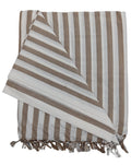 Arvore Bunkaar Pure Handloom 100% Soft Desi Bamboo Viscose Soft Bhagalpuri Andi Chadar/Summer Blanket/Khes/Top Sheet/AC Blanket/Odhne wali Chadar (Brown White, Striped, 1, Bhagalpuri Chadar) Kafalo